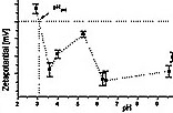 Abb. 5. pH-Wert Abhngigkeit des Zetapotentials von Montmorillonit (Mikroelektrophorese)